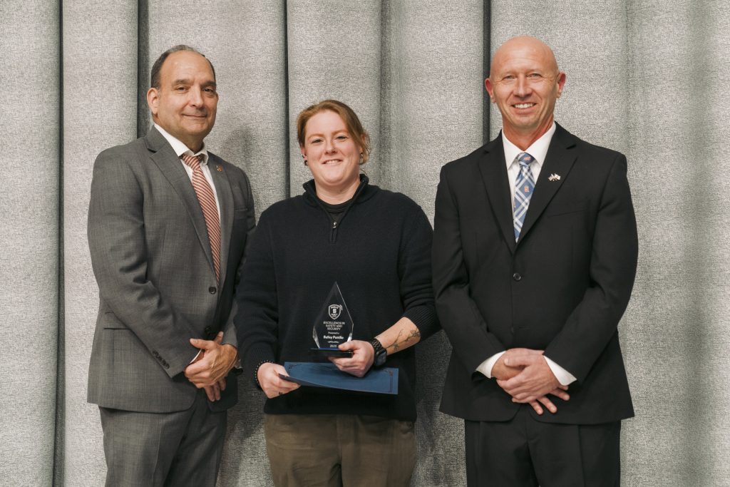 From Left to Right: Deputy Chief John Sardino, Bailey Pattillo and Chief Mike Bunker