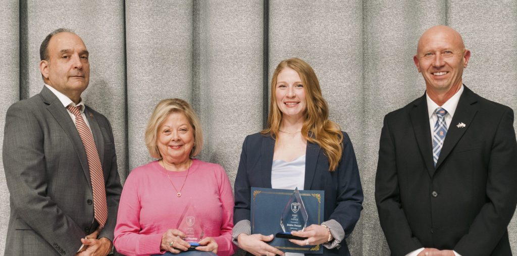 From Left to Right" Deputy Chief John Sardino, Tracy Poushter, Jessica Zaccari and Chief Mike Bunker