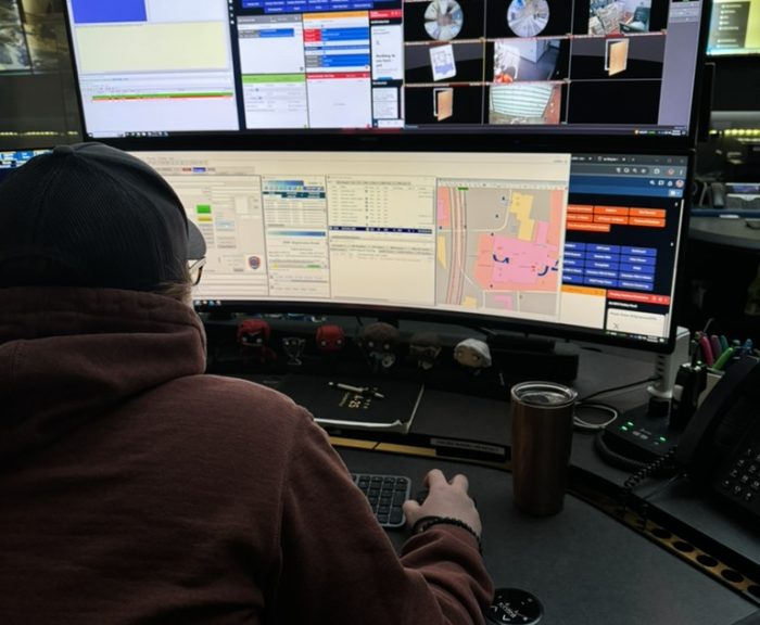 Dispatcher Bailey Pattillo working in the Emergency Communications Center