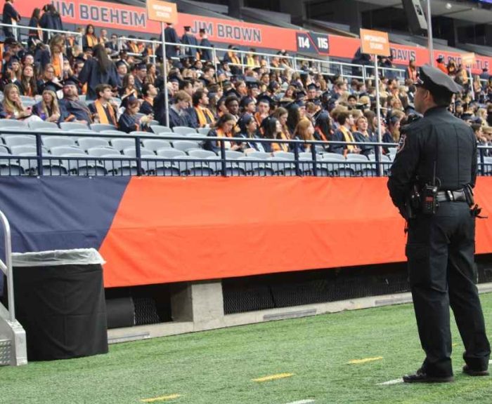 Officer Yoeun at 2025 Commencement